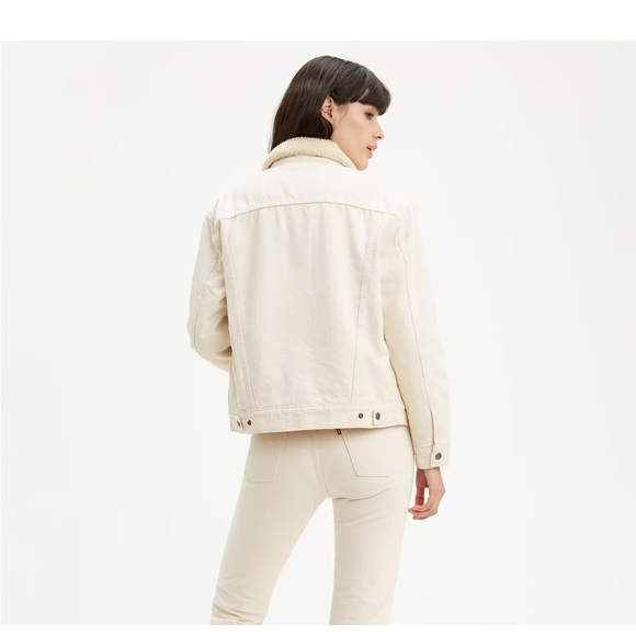 Levi Ivory Denim and Sherpa Jacket - Picture 2 of 6
